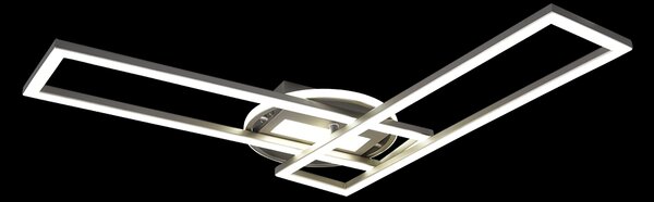 Trio R67183107 LED přisazené stropní svítidlo Twister 1x30W | 4500lm | 2700-6000K - dálkové ovládání, nastavitelné, stmívatelné, nikl
