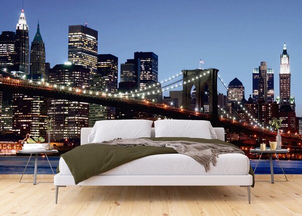 Fototapeta na míru Brooklynský Most Při Západu Slunce | Vliesová fototapeta na zed' | DFTNS2472