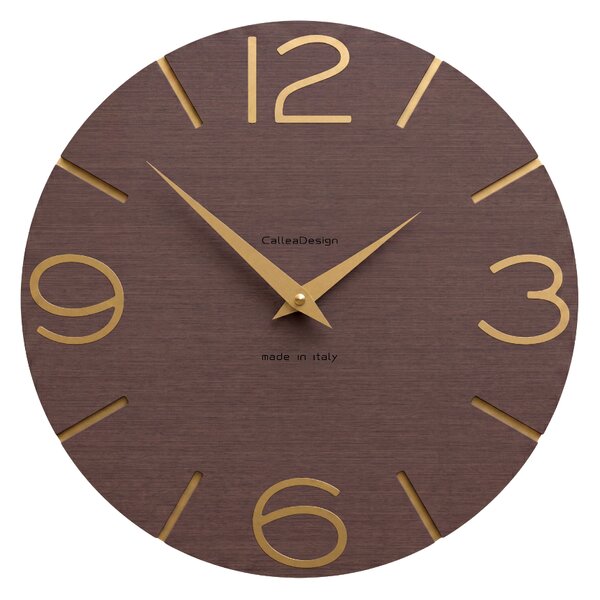 Designové hodiny 10-005-89-60 wenge/gold CalleaDesign 30cm