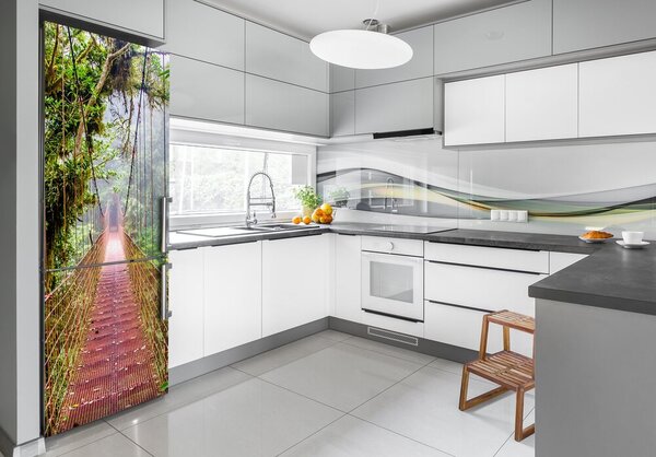Nálepka fototapeta na ledničku Visací most FridgeStick-70x190-f-79141355