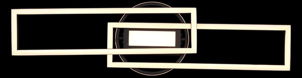 Trio R67183132 LED přisazené stropní svítidlo Twister 1x30W | 4500lm | 2700-6000K - dálkové ovládání, nastavitelné, stmívatelné, černá