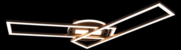 Trio R67183132 LED přisazené stropní svítidlo Twister 1x30W | 4500lm | 2700-6000K - dálkové ovládání, nastavitelné, stmívatelné, černá