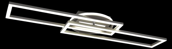 Trio R67183107 LED přisazené stropní svítidlo Twister 1x30W | 4500lm | 2700-6000K - dálkové ovládání, nastavitelné, stmívatelné, nikl