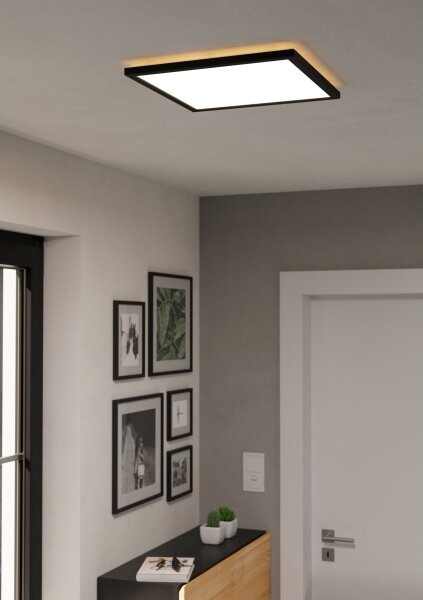 Eglo 901456-LED St. koupel. svítidlo ROVITO-R 17,6W/230V 39x39cm IP44 černá + DO