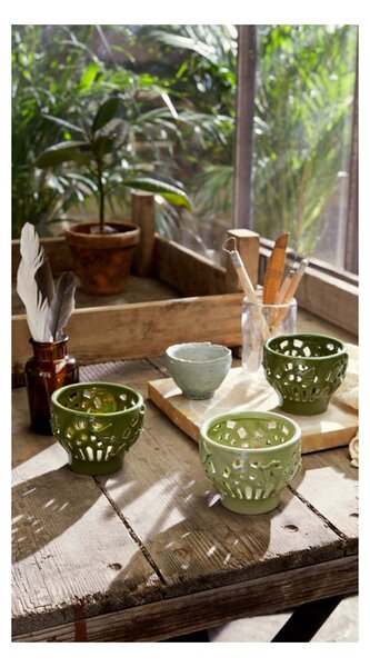 Svícen Orangery Green Garden 9,5 cm Kähler