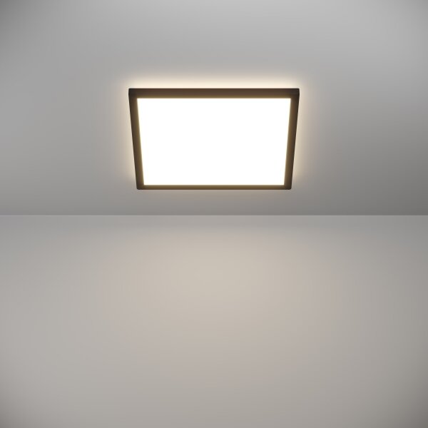 Eglo 901456-LED St. koupel. svítidlo ROVITO-R 17,6W/230V 39x39cm IP44 černá + DO