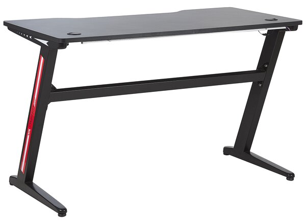 Herní stůl DARFUR Černá 120 cm 60 cm RGB LED