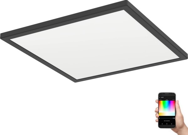 Eglo 901467-LED RGBW St. koupel. svítidlo ROVITO-Z 17,6W/230V 39x39cm IP44 černá