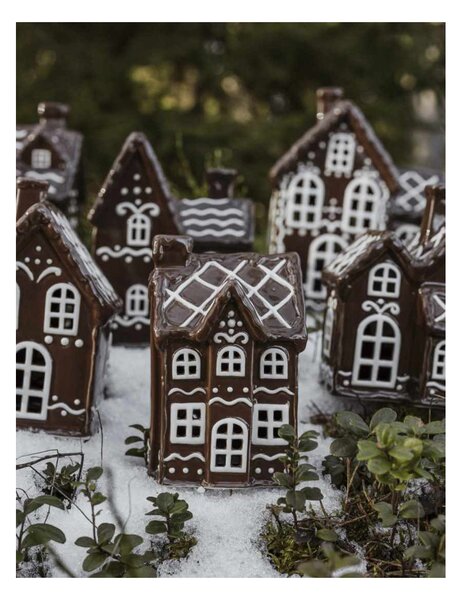 Keramický svícen domeček Julbyn nr 1 Storefactory Scandinavia