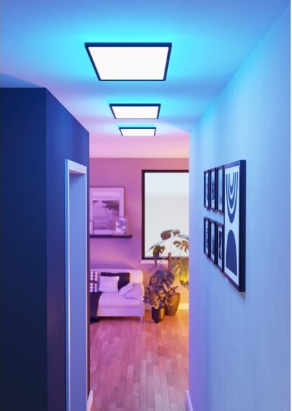Eglo 901469-LED RGBW St. koupel. svítidlo ROVITO-Z 17,2W/230V 30x57cm IP44 černá