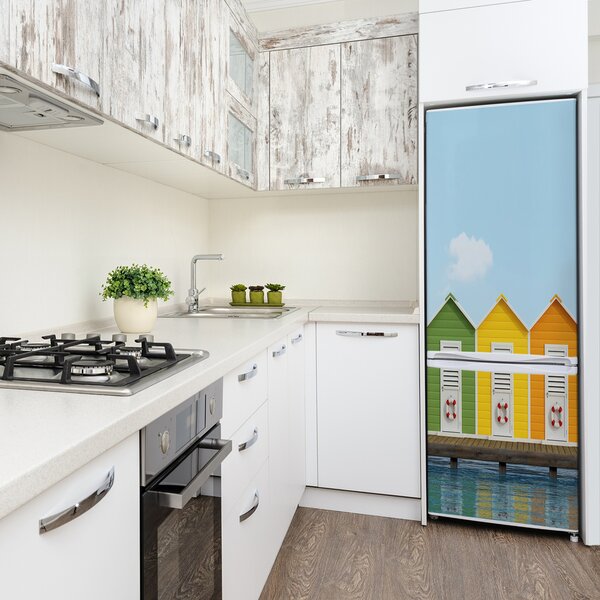 Samolepící nálepka na ledničku Plážové kabinky FridgeStick-70x190-f-80148330