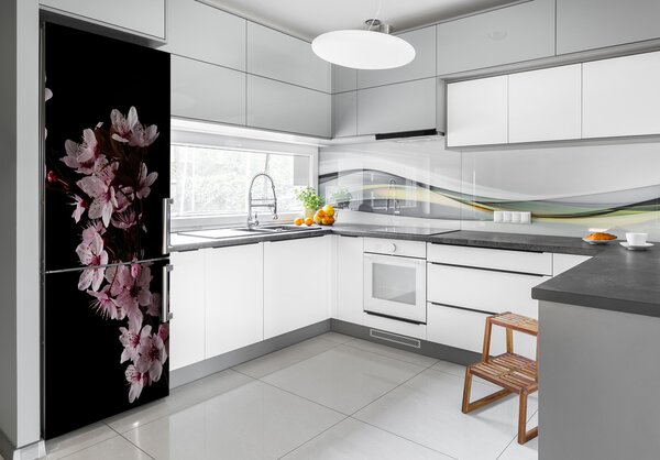 Samolepící nálepka fototapeta Květy višně FridgeStick-70x190-f-80647628