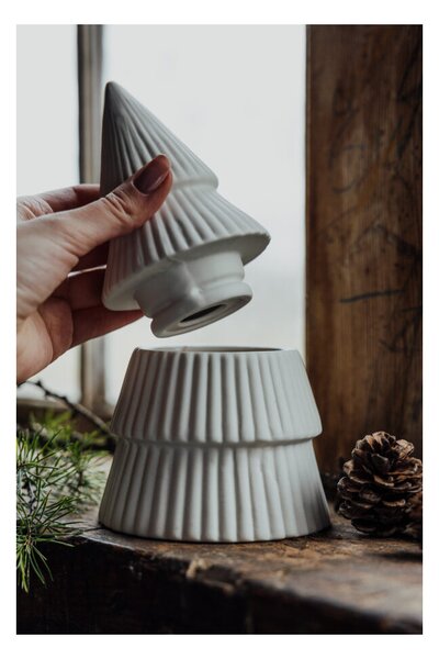 Vánoční dóza Skogsvik White 19 cm Storefactory Scandinavia