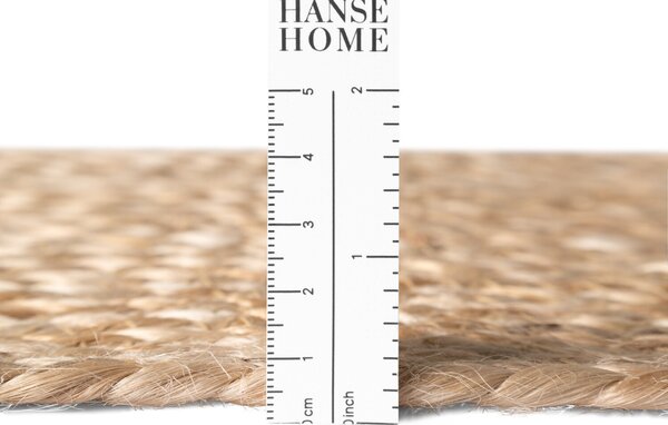 Hanse Home, Kusový koberec Jute Braided 106330 Natural Green kruh, 150x150 (průměr) kruh, zelená, chodba / předsíň