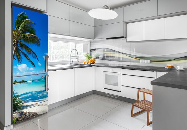 Nálepka tapeta na ledničku Tropická pláž FridgeStick-70x190-f-80340825