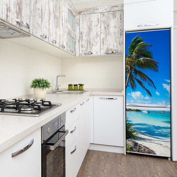 Nálepka tapeta na ledničku Tropická pláž FridgeStick-70x190-f-80340825