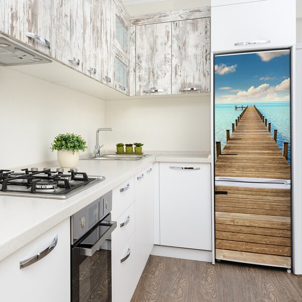 Nálepka tapeta na ledničku Dřevěné molo FridgeStick-70x190-f-81069058