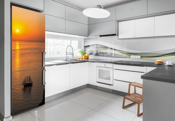 Nálepka na ledničku Západ slunce moře FridgeStick-70x190-f-81121847