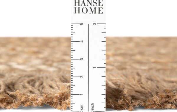 Hanse Home, Kusový koberec Jute Braided 106332 Natural Gold kruh, 150x150 (průměr) kruh, béžová, chodba / předsíň