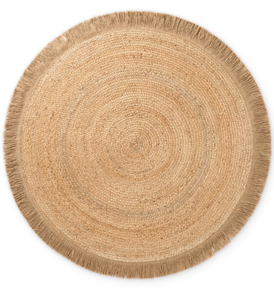 Hanse Home, Kusový koberec Jute Braided 106332 Natural Gold kruh, 150x150 (průměr) kruh, béžová, chodba / předsíň