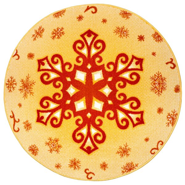 Hanse Home Collection koberce Dětský koberec New Adventures 105316 Yellow-White Red - 80x80 (průměr) kruh cm