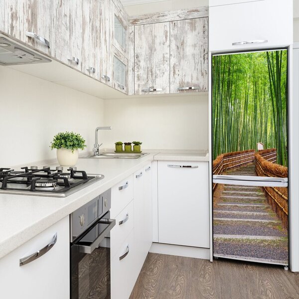 Nálepka tapeta na ledničku Bambusový les FridgeStick-70x190-f-81607376