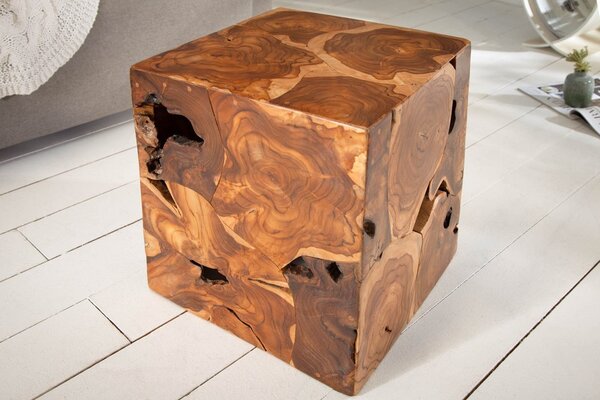 Designový odkládací stolek Junk 40 cm teak