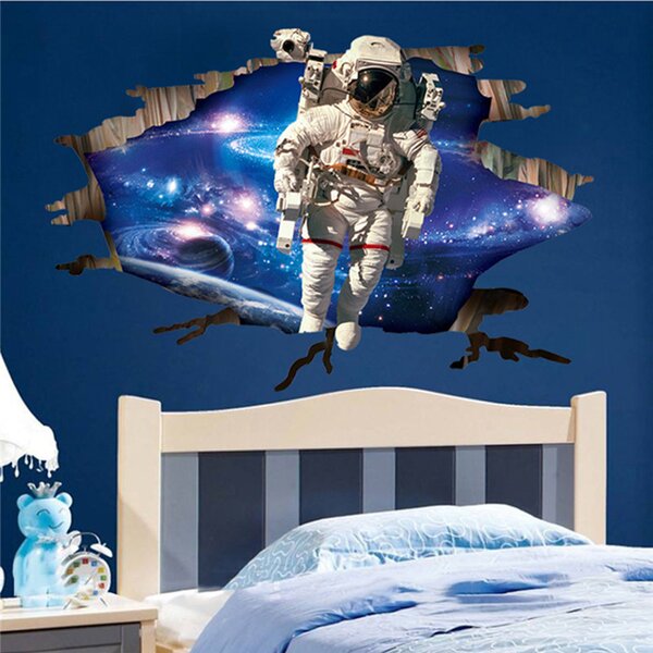 Živá Zeď Samolepka Kosmonaut a hvězdy