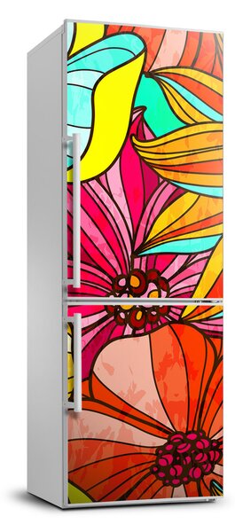 Fototapeta na ledničku Barevné květiny FridgeStick-70x190-f-82476713
