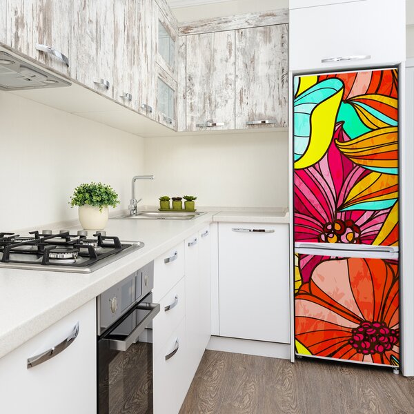 Fototapeta na ledničku Barevné květiny FridgeStick-70x190-f-82476713