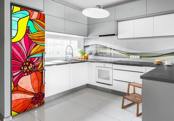 Fototapeta na ledničku Barevné květiny FridgeStick-70x190-f-82476713