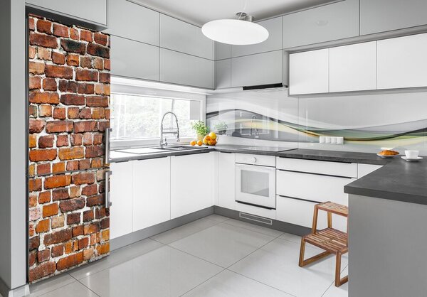 Nálepka tapeta na ledničku Zděná zeď FridgeStick-70x190-f-82295613