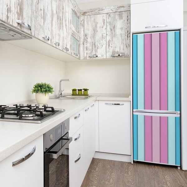 Nálepka tapeta na ledničku Barevné pásky FridgeStick-70x190-f-82682743