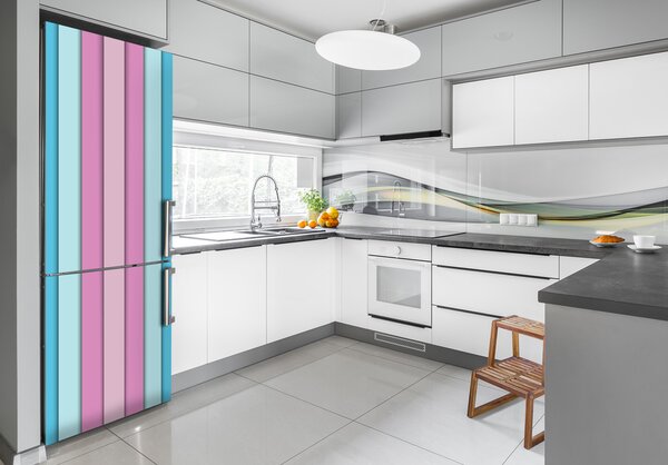 Nálepka tapeta na ledničku Barevné pásky FridgeStick-70x190-f-82682743