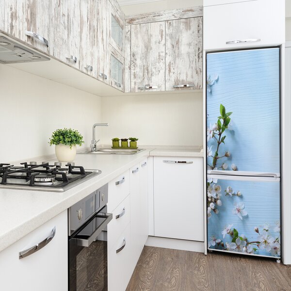 Samolepící nálepka fototapeta Květy višně FridgeStick-70x190-f-82769762
