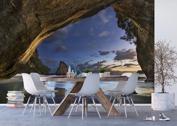 Fototapeta na míru Zátoka Cathedral Cove | Vliesová fototapeta na zed' | DFTNXXL3000