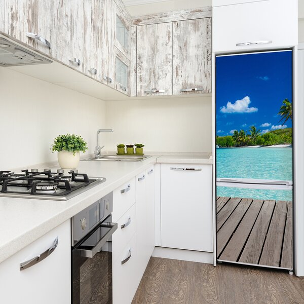 Nálepka tapeta na ledničku Tropická pláž FridgeStick-70x190-f-83145029