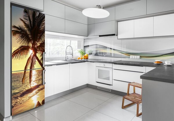 Nálepka tapeta na ledničku Tropická pláž FridgeStick-70x190-f-83274893