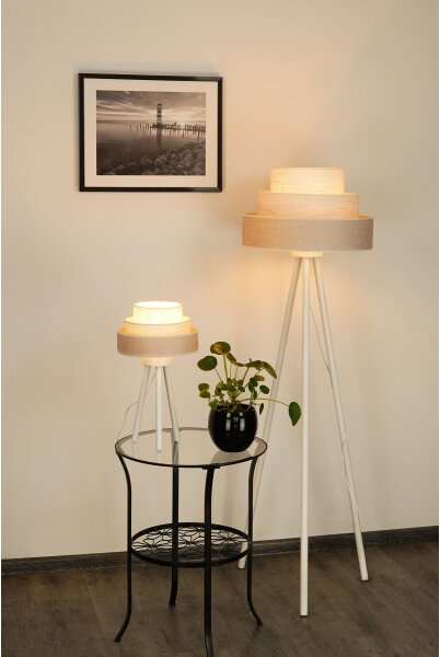 Brilagi - Stolní lampa ALASKA LUNETA 1xE27/15W/230V šedá/krémová