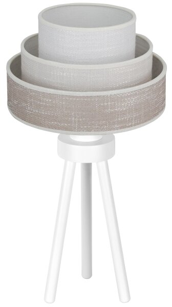 Brilagi - Stolní lampa ALASKA LUNETA 1xE27/15W/230V šedá/krémová