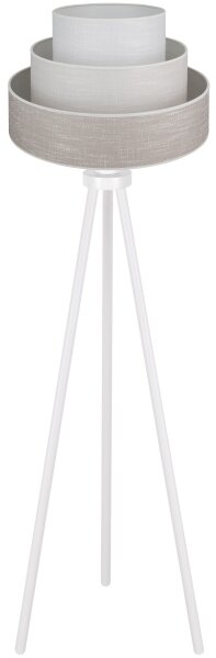 Brilagi - Stojací lampa ALASKA LUNETA 1xE27/15W/230V šedá/krémová