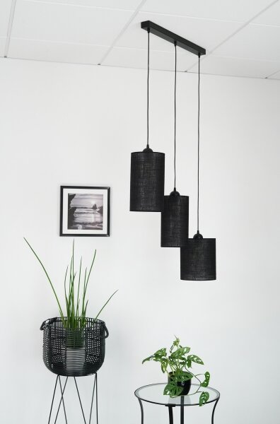 Brilagi - Lustr na lanku TUBES 3xE27/15W/230V černá