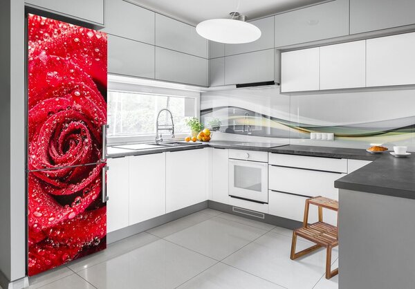 Nálepka fototapeta Červená růže FridgeStick-70x190-f-83790041