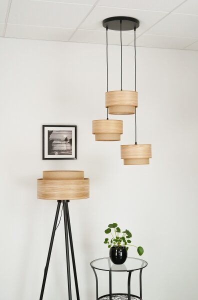 Brilagi - Lustr na lanku MONTANA BOHO 3xE27/15W/230V hnědá/černá