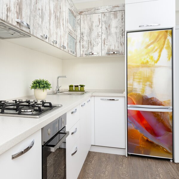Nálepka tapeta na ledničku Mušle na pláži FridgeStick-70x190-f-83555961