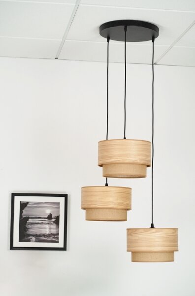 Brilagi - Lustr na lanku MONTANA BOHO 3xE27/15W/230V hnědá/černá