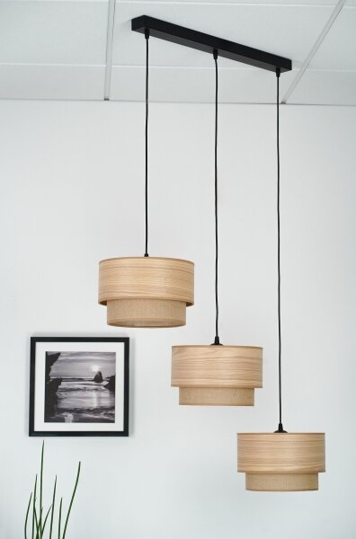 Brilagi - Lustr na lanku MONTANA BOHO 3xE27/15W/230V hnědá/černá