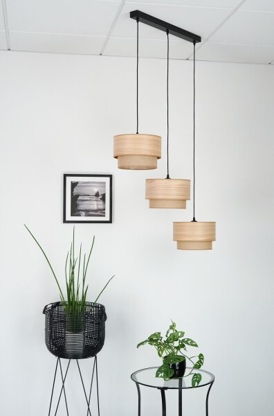 Brilagi - Lustr na lanku MONTANA BOHO 3xE27/15W/230V hnědá/černá
