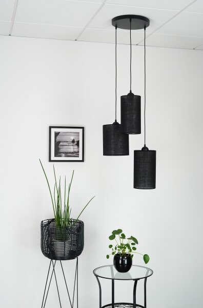 Brilagi - Lustr na lanku TUBES 3xE27/15W/230V černá