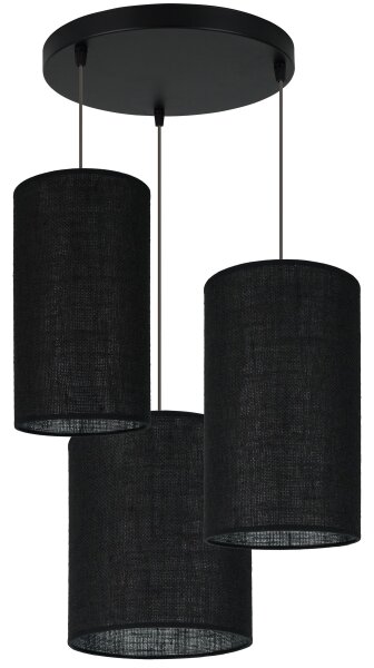 Brilagi - Lustr na lanku TUBES 3xE27/15W/230V černá